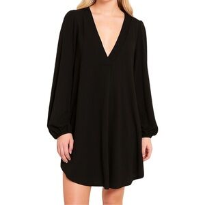 NEW Altar’d State Black Long Sleeve Sexy Fall Boho Cocktail Mini Dress Medium